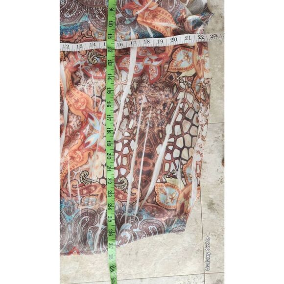 F86 One World 'live and let live' orange and brown with sparkly silver stud deco - Picture 4 of 11